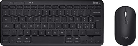 Trust Lyra Set Tastiera e Mouse Wireless Bluetooth, Layout Italiano QWERTY, 84% Plastica Riciclata, Tastiera Ricaricabile Multidispositivo per Laptop, PC, Mac, Tablet, iPad, Android, iOS – Nero