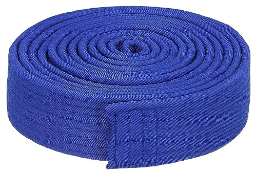 PATIKIL Taekwondo Colored Ranking Belt 1.5 x9.2Ft 2.8m, Polyester Martial Arts Judo Karate Belt for Coach Teaching Practice, Blue