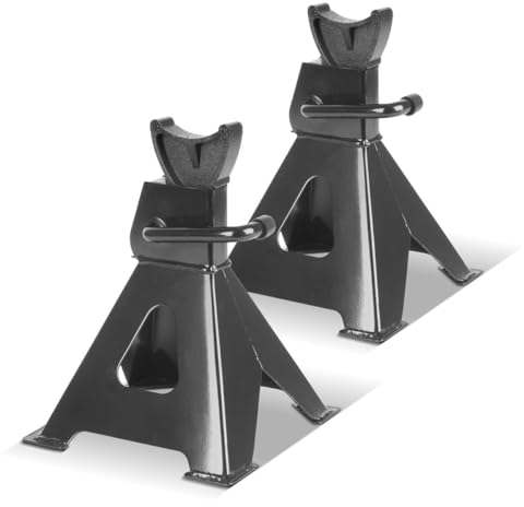 STAHLWERK Unterstellbock JS-3 ST 2er Set mit 3 t Tragkraft 275-415 mm höhenverstellbarer Kfz-Abstellbock | Wagenheber | Abstellstütze | Stützbock für Pkw, Lkw, Caravan, Wohnwagen, Landwirtschaft