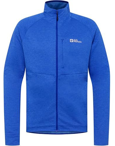 Jack Wolfskin herr Taiga Fz M fleecejacka, livfull blå, L, Levande blå, L