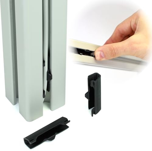 Inlay zur Kabel Befestigung in Konstruktionsprofil Nut Schnelle Befestingung mit Push-Click Funktion Einsatz für Aluprofile für schnelles Einfädeln (I-Typ Nut 6, Schwarz, 25, Anzahl)