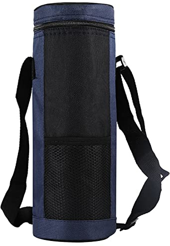 Qsvbeeqj Bouteille d'eau pour sac de transport - Sac isotherme pour bouteille d'eau - Avec bandoulière - Pour randonnée, camping, sac de transport Oxford