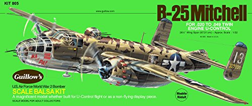 GUILLOW's B25 Mitchell 805 Powered Balsa Flying Model Kit