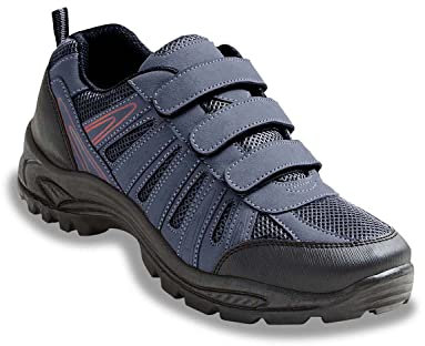 Chums Men's Walking Shoes Wide Fitting with Triple Strap Touch Fastening Navy 9 UK