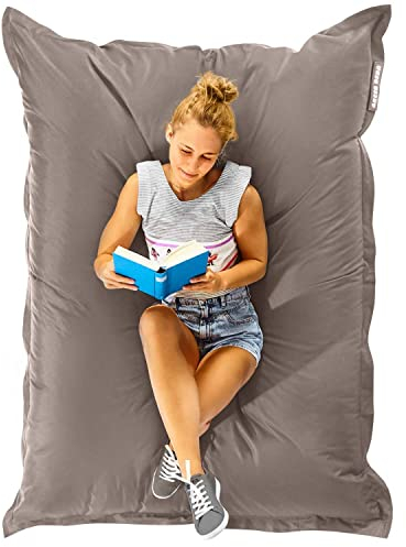 Green Bean Sitzsack XXL 140x180cm 380 Liter Kinder & Erwachsene Bean Bag EPS Perlen Füllung Riesensitzsack Groß Draußen Outdoor Liegekissen Waschbar Wetterfest Lounge Sitzkissen Bodenkissen Khaki