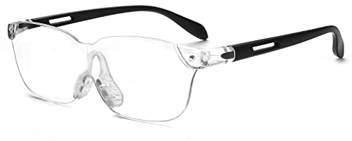 OuShiun Lupenbrille für Close Work Hobby, Lesen, Elektriker, Juweliere, Nähen, Reparatur, und ältere Menschen (Schwarz 1Pack)