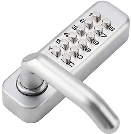 Cerradura de puerta de código digital, 1 – 11 dígitos de combinación de código de contraseña codificada, cerradura sin llave con pestillo y cuerpo de cerradura, para puerta de 30 – 60 mm de grosor