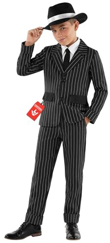 Fun Shack Boys 1920s Gangster Costume - Kids Fancy Dress Small