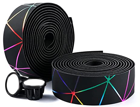 Hapivida Cinta para Manillar de Bicicleta, Cinta para Barra de Bicicleta EVA, Envolturas para Mango de Ciclismo, Cinta Antideslizante para Manillar de Bicicleta(Negro)