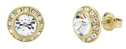 Ted Baker Soletia Solitaire Sparkle Crystal Stud Earrings For Women (Gold Tone/Crystal)