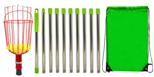Fruit Picker Pole - Fruit Harvesting Pole, Telescoping Fruit Picker Tool, 1.6/2.4/3.2/4 Meter Fruit Plucking Stick | Lightweight Fruit Picking Extension, Orchard Fruit Gatherer, Fruit Grabber Pole