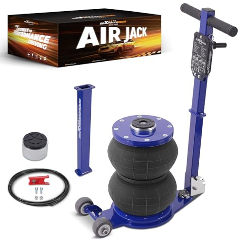 maXpeedingrods 3 Ton (6600 lbs) Air Jack Low Profile Pneumatic Jack, Lifting Range 4.72 to 14.17, with 3.15 Extension Adjustable Handle, Low Enough for Sports Cars Sedan Coupe Wagon
