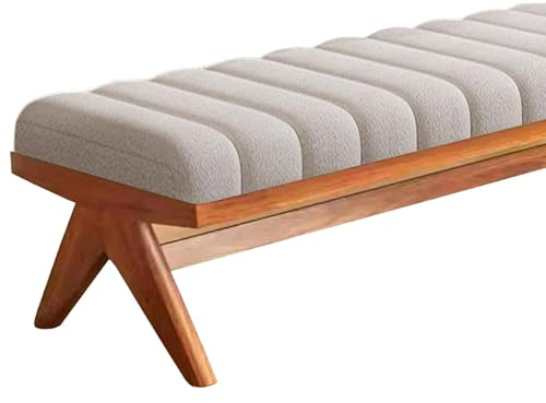 Genérico Cojín para Banco De Exterior/Interior De 50-200cm,Almohadilla Antideslizante para Asiento De 2/3 Plaza,para Ventanas Panorámicas,Bancos,Comedor,Sillones,Columpios,Sofá,Beige,45x120CM