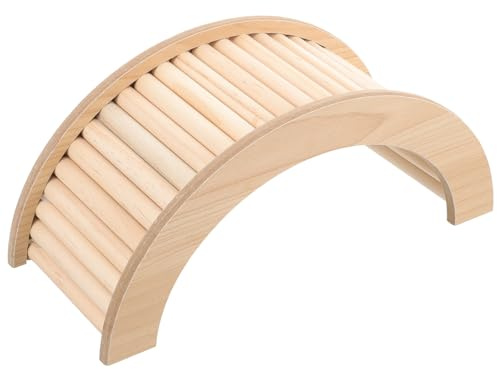WEKADRIN Puente de Escalada para Hámster y Pequeños Animales, Material Sintético Beige, Cómodo y Fácil de Limpiar para Jugar y Ejercitar
