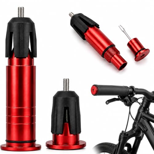Vasip Neumáticos sin cámara con tapones para manillar de 17–23 mm, protección contra el viento y el polvo con herramienta para neumáticos sin cámara