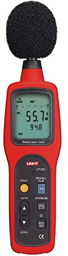 Uni-t Mini Sound Level Meter Ut352, CE, UKCA,MAX/MIN modes, Auto power off