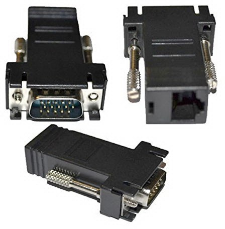 N. 4 Convertitori/Adattatori Porta: RJ-45/RJ11 vga maschio a lan cat5 cat5e RJ45 femmina adattatore