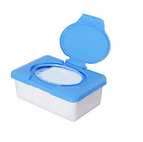 Sundatebe scatola in plastica per salviette umidificate con coperchio, plastica, Blue, taglia unica