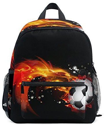 Montoj Sac de Voyage Unisexe pour Enfant Motif Football sur feu