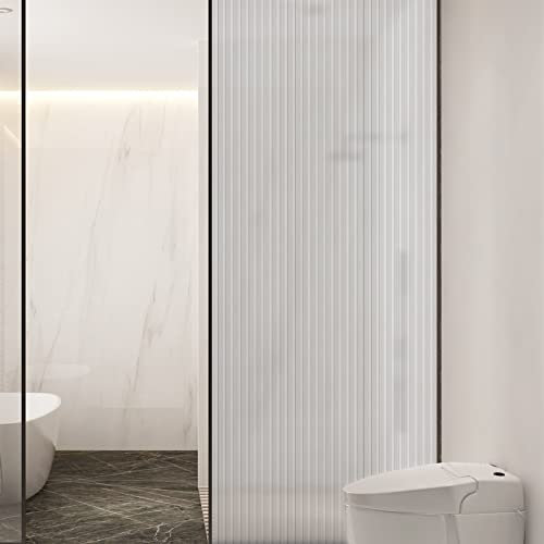 FXCIST Frosted window film privacy static cling for glass window Home Apartment Bedroom Bathroom (44x200 CM)