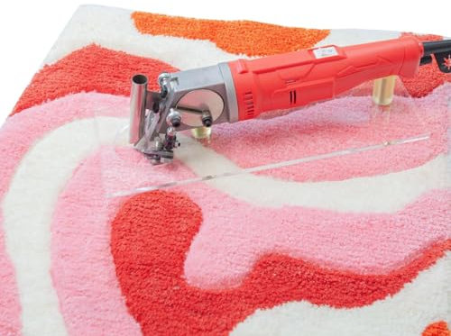 LONGTEAMOON Machine à touffeter Les Tapis, Tondeuse à touffeter Les Tapis et Les travaux manuels, Ciseaux à touffeter Les Tapis, Vitesse réglable et Vitesse du Moteur de 1 500 TR/Min