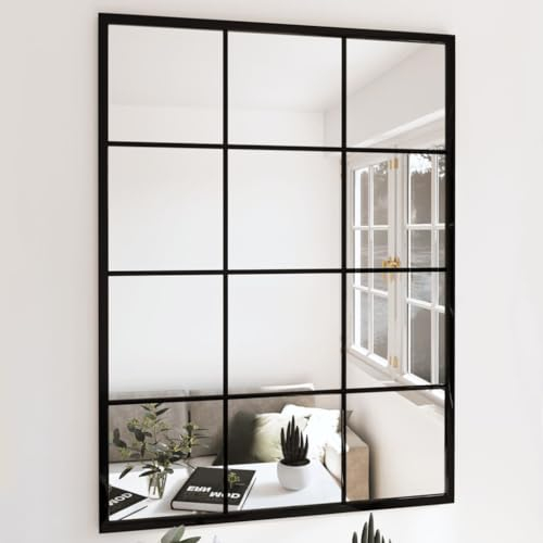 ShGaxin Väggspeglar 3 st svart metall 80 x 60 cm, badrumsspegel, vardagsrumsspeglar, entréspegel, vardagsrumsmöbel - 3189033