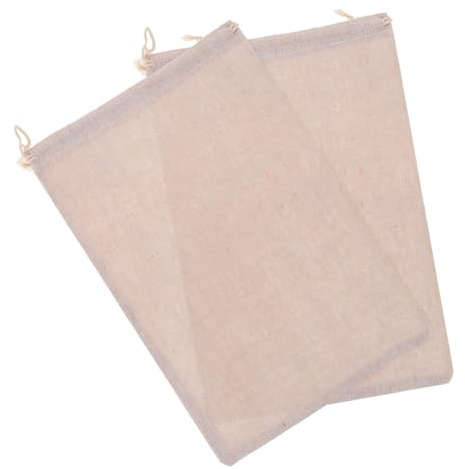 JECOMPRIS 2 bolsas de hielo de algodón, bolsas de hielo con cordón, bolsa para hacer hielo, bolsas para picar hielo, bolsas de hielo de tela, para hacer accesorios de bar