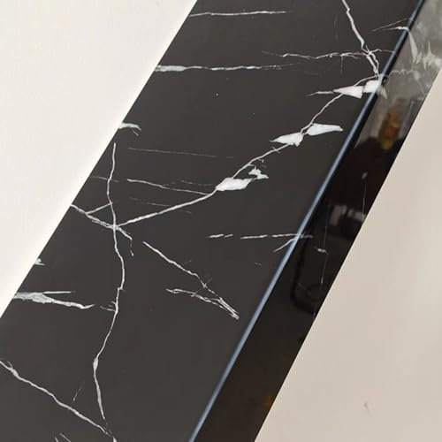 Housse de rebord de fenêtre finition marbre résistante à l'humidité pour rebord de fenêtre de cuisine, escalier/rebord de fenêtre, pour salon, 60 x 18 cm