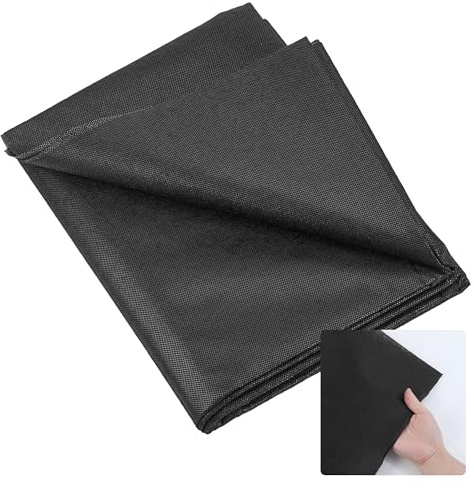 Tissu D'entoilage Thermocollant et Fusible, Tissu Thermocollant Blanc de Poids Moyen pour Loisirs Créatifs, Couture, Travaux Manuels et Décoration D'intérieur(Non Tissé 100cm Largex3 Mètres) (Noir)