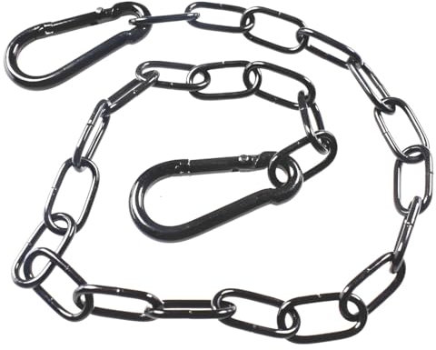 LACHT 60 cm Catena,Catena in acciaio nero,Catena in acciaio inox,in acciaio inox, catena a maglie con moschettone, catena in acciaio inox, per porte di recinzione, cancelli da giardino