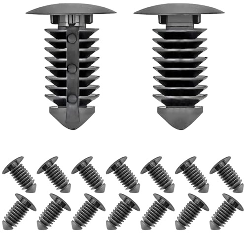 Qrity 20 Pezzi Clip di Fissaggio Auto Universali, Rivetti di Fissaggio per Paraurti e Carrozzeria, Paraurti Trim Pannello Clip per Fori da 10 mm