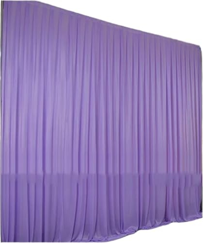 Tyg för bröllopsscen bakgrund bröllopsdekoration, stora evenemang, canvas bakgrund, festgardin, glansigt sidentyg, paneler, hängande gardiner (ljuslila, H3xB2M)
