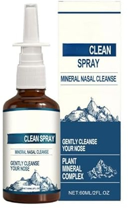 Spray nasal de yodo - minerales naturales - cuidado limpiador - calma e hidrata la sequedad - suave y no irritante
