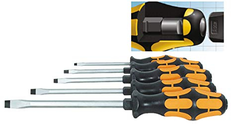 Wera Schraubendreher-Satz mit Schlagkappe und Kraftform-Heft, 8-teilig