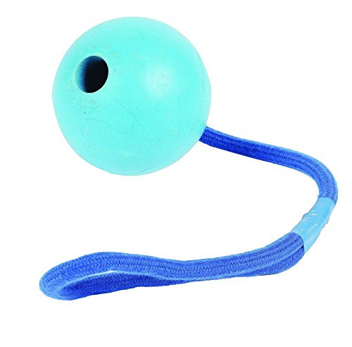 Happy Pet Rope Ball Dog Toy Strong Tough Fun Interactive Chewing Outdoor Playing Catch Fetch Lightweight Tugging Pulling for All Breeds 3.25 Inch