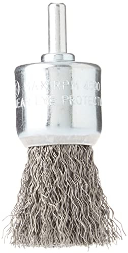 Timoly Xt20212000270 Bürste für Bohrmaschine, Schwanz 6 mm, Stahldraht, gewellt, Metall-Entferner Ø 28 mm Schleifmittel