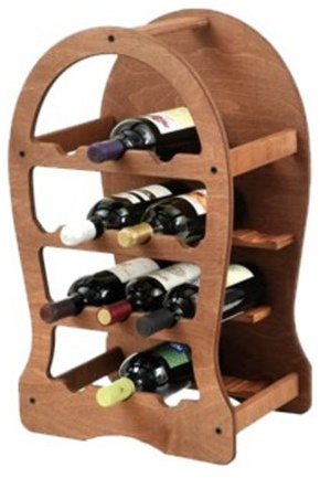CANTINETTA PORTABOTTIGLIE VINO 13 PZ. IN LEGNO scuro