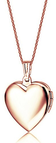 Unendlich U Donna Infinite SEI bello Cuore aperto Foto titanio Medaglione pendente / collana -3 Opzioni di colore Rosa oro blu