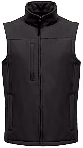 Regatta Professional Men's Flux Water Repellent Softshell Bodywarmer Gilet Jacket, All Black, size XX-Large (Manufacturer Size:XXL)