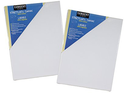Sargent Art 90-2054 Value Pack, 12 X 16 Stretched Canvas Pack of 2