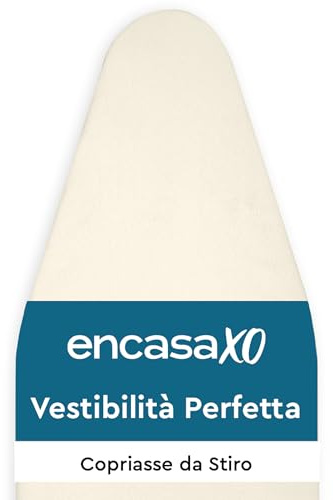 Encasa XO Ironing Board Covers 112x34 cm - 4mm Felt, Pad Medium Ironing Board Cover - Heat, Stain & Scorch Resistant, No Fade, Non Slip Elastic Bungee Cord Tightening iron Board Covers Natural