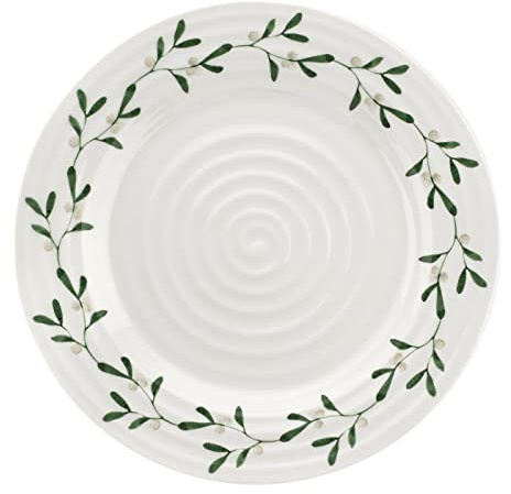 sophie conran CPXT76800-XF Portmeirion 28 Centimetre Round Dinner Plate Set of 4, Porcelain, White
