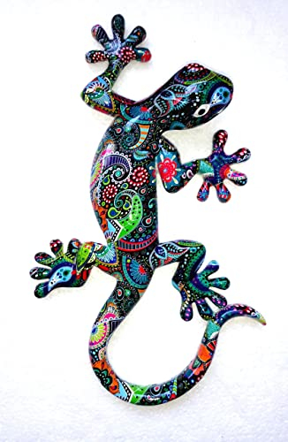 Ambiance sud - Salamandre Multicolore En Résine TGM - Modèle J