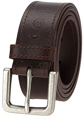 Wrangler Men’s Leather Country Casual Every Day Dress Belt for Jeans, Khakis Brown 42