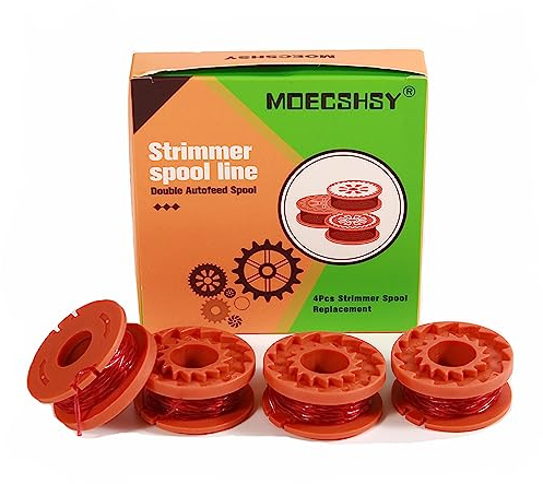 Bobina de desbrozadora para Worx, Mcgregor - Cable de desbrozadora para Argos McGregor MCT2X1825 CLGT18LG, Φ1.6 mm de doble alimentación automática de repuesto para Worx WG163E WG157E alambre de