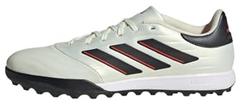 adidas Unisex - Adulto Copa Pure II League Turf Boots, Ivory / Core Black / Solar Red, 39 1/3 EU