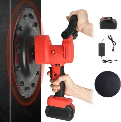 Naturalpowev Lucidatrice per Lisciare Le pareti, lucidatrice per Cemento e Cemento con spatola elettrica con Batteria al Litio, cazzuola elettrica per calcestruzzo a velocità Regolabile, 1680W