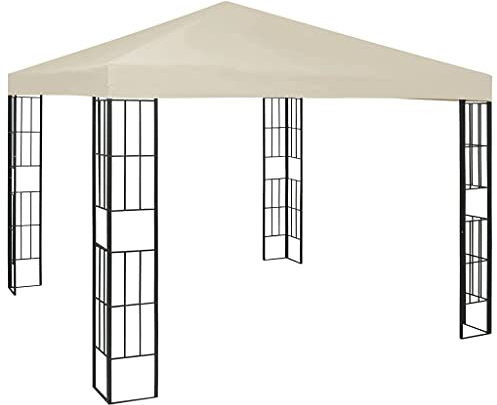 ShGaxin Pavillon, Faltpavillon, Pergola, Partyzelt, Standmarkise, Sonnenzelt, Garten Pavillion, Grillpavillon, 3×3 m Creme