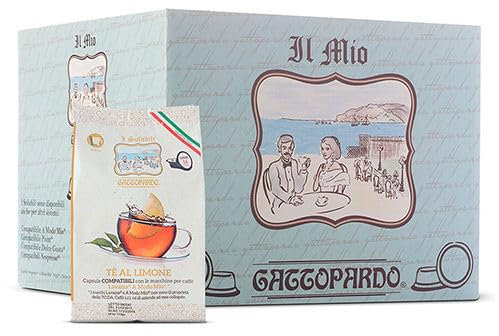 128 capsule Gattopardo THE AL LIMONE compatibile con Lavazza A Modo Mio - 8 astucci da 16 -