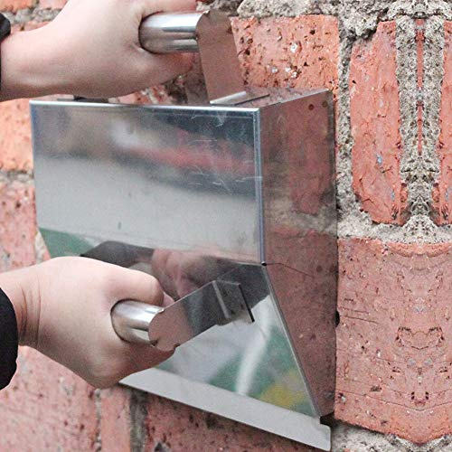 Parella di Intonaco in Acciaio Inossidabile - Scrematura Versatile e Cassa d'angolo per Intonacatura a Mano Efficiente - Design a Doppia Maniglia per e Finitura Piastrelle Decorazioni Professionali